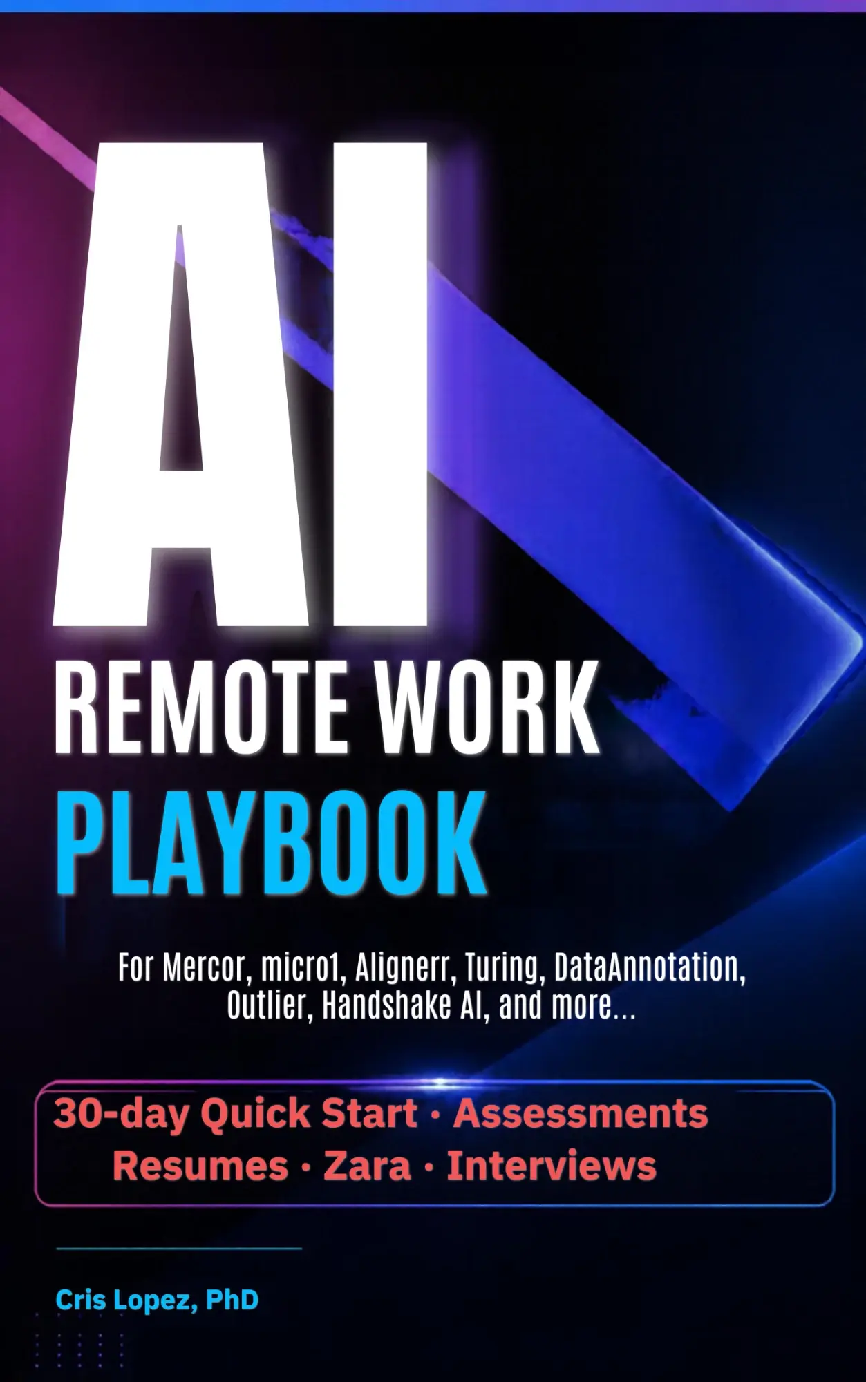 Cover of The AI Remote Work Playbook by Cris Lopez, PhD